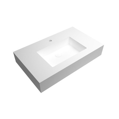 durable portable  stone resin solid surface low price wall hung basin