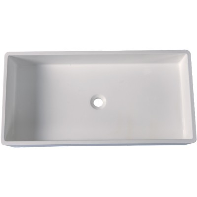 Custom made white color bathroom wash basin