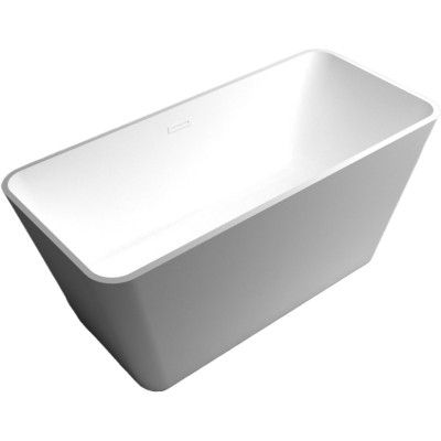 Matt whitefreestanding rectangle bathroom bathtub