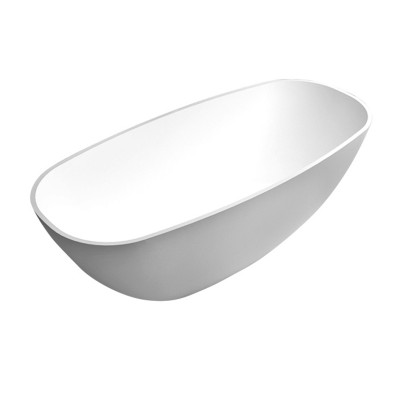 stone resin oval freestanding bathtub