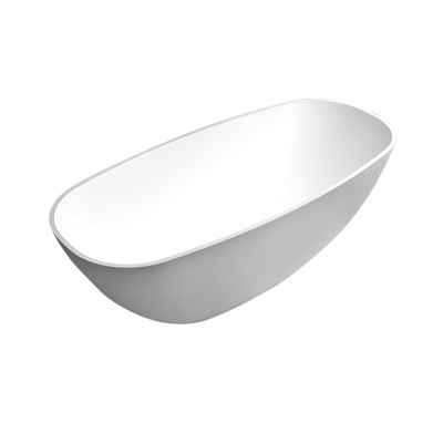 low price modern design solid resin white freestanding bathtub